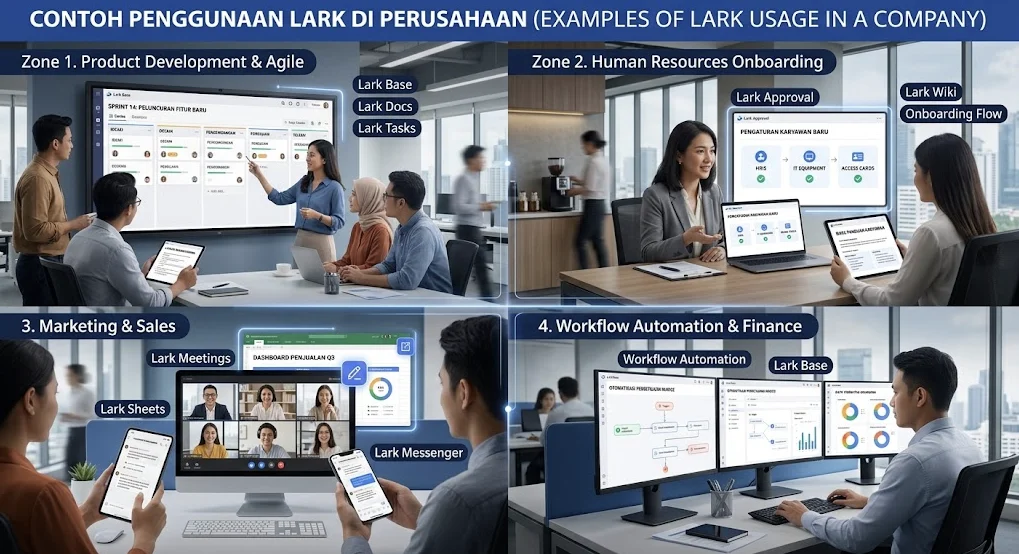 Ilustrasi Bagaimana Lark Bisa Membantu Perusahaan