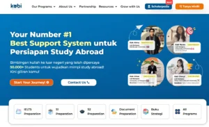 Tampilan Website Kobi Education